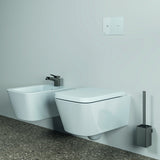 Ideal Standard WC-Bürstengarnitur Conca Cube eckig Brushed Gold – Wandhängend, Messing