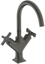 Ideal Standard Joy Neo Waschtischarmatur mit Ablaufgarnitur, Ausladung 169 mm, Kreuzgriffe, Chrom