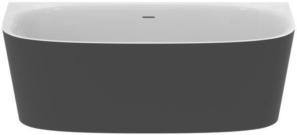 Ideal Standard D-Form-Badewanne Dea 1800x800mm mit Ablauf und Schürze, Weiß