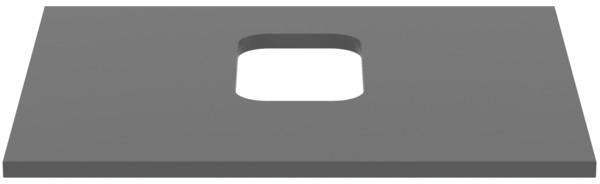 IDEAL STANDARD i.life B Waschtischplatte 602x507x18 mm Carbongrau matt – mittiger Ausschnitt