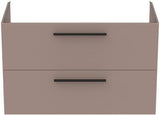 IDEAL STANDARD i.life B Möbelwaschtischunterschrank 1000 mm Weiß Matt, 2 Auszüge, Siphon links