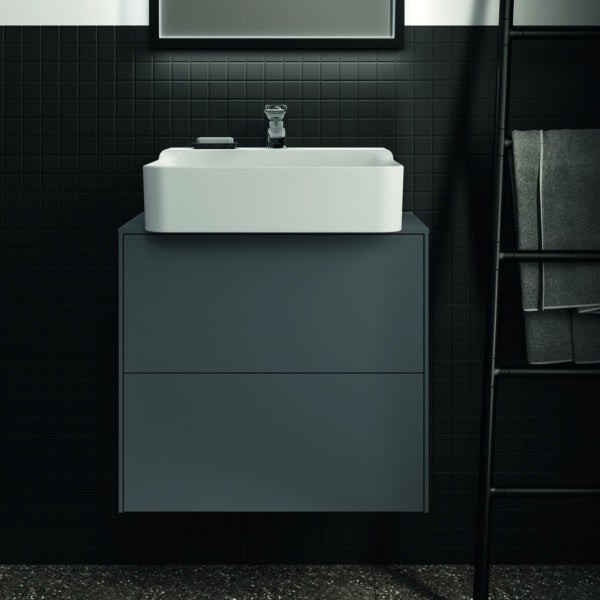 Ideal Standard Conca WT-Unterschrank 602 mm, 2 Auszüge, Push-Open & Softclose, Anthrazit