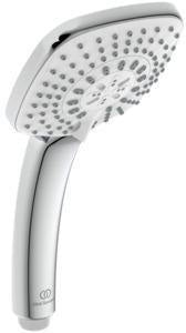 Idealrain Cube Handbrause 100 mm Chrom – 3-Funktion mit Antikalksystem von Ideal Standard