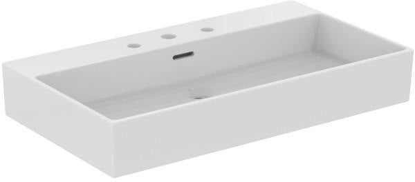 Ideal Standard Extra Aufsatzwaschtisch 815 mm, 3 Hahnlöcher, mit Überlauf, Weiß