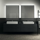 IDEAL STANDARD Conca Wandspiegel eckig 600x600 mm mit LED-Beleuchtung und Aluminiumrahmen