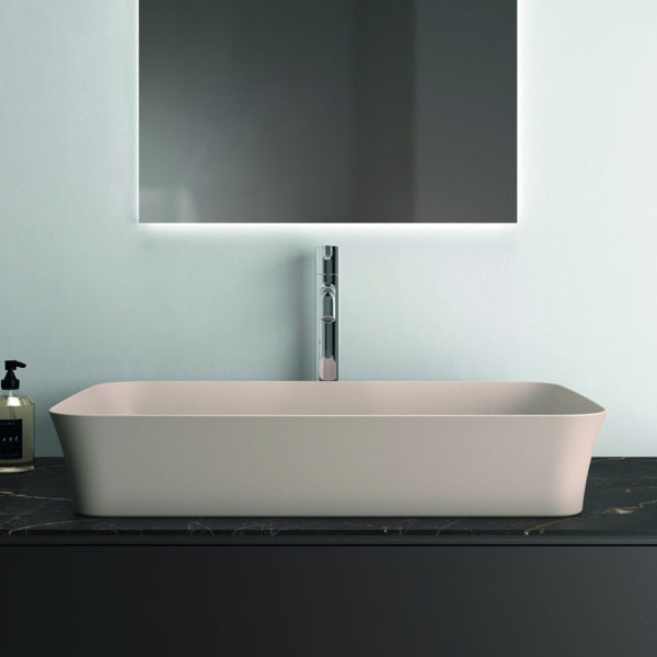 IDEAL STANDARD Ipalyss Schale 650x400x120 mm Seidenweiß – Aufsatzwaschtisch ohne Hahnloch & Überlauf