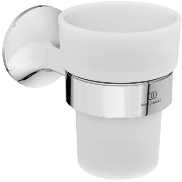 IDEAL STANDARD Zahnputzbecher La Dolce Vita Silver Storm – Wandhängend, Edelstahl matt, 1 Becher