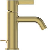 Ideal Standard Joy Waschtischarmatur Brushed Gold mit Ablaufgarnitur, 110 mm Ausladung
