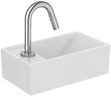 Ideal Standard i.life S Handwaschbecken-Paket mit Standventil, weiß/chrom, Ablauf links