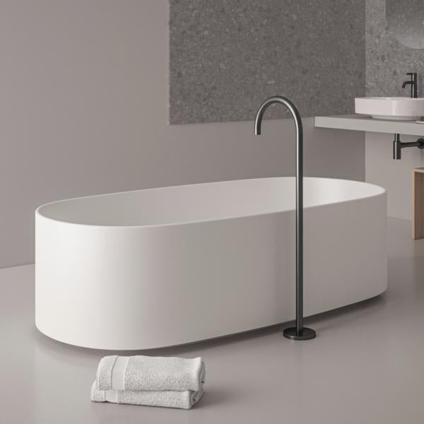 Ideal Standard Wanneneinlauf Joy freistehend Brushed Gold – Bodenstehender Auslauf mit Strahlregler