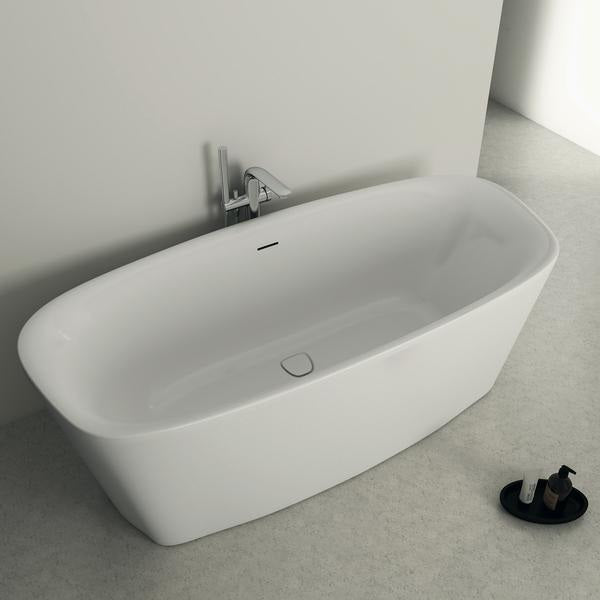 Ideal Standard Duo-Badewanne Dea freistehend 1900x900mm mit Ablauf und Überlauf in Weiß