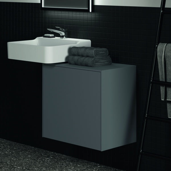 Ideal Standard Conca Waschtischunterschrank 602 mm, 1 Auszug, Push-Open, Weiß – ohne Ausschnitt