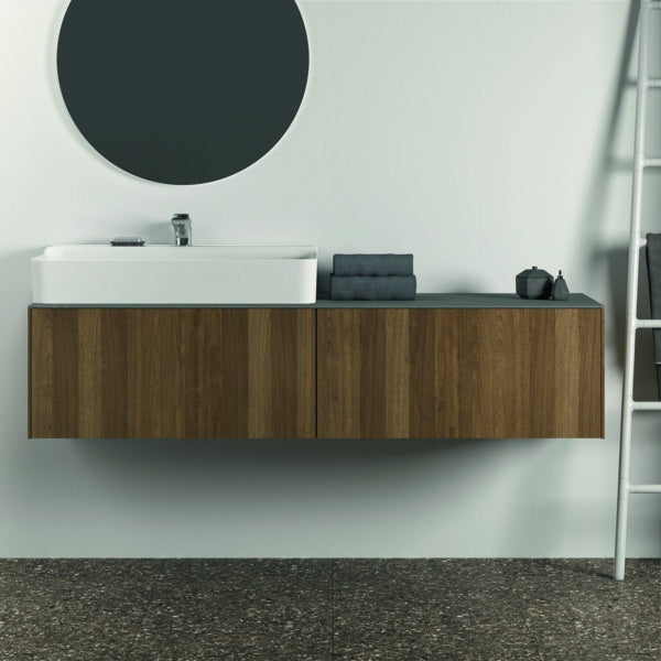 Ideal Standard WT-Unterschrank Conca, 2 Auszüge, ohne Platte, 1585 mm, Anthrazit