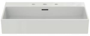 Ideal Standard Extra Aufsatzwaschtisch 700x450mm, 3 Hahnlöcher, mit Überlauf, Weiß
