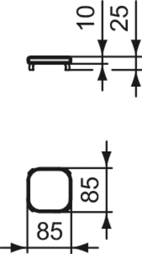 IDEAL STANDARD Ablaufabdeckung Tonic II Weiß – Passgenaue Abdeckung für Waschtische der Serie Tonic II