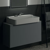 Ideal Standard Waschtischplatte Conca aus Keramik 1002x373x6 mm in Marmor Noir Desir