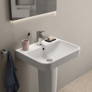 Ideal Standard i.life B Waschtisch 550x440mm Weiß mit 1 Hahnloch und Überlauf