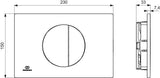 IDEAL STANDARD Oleas M5 Betätigungsplatte Schwarz – Mechanische 2-Mengen-Spültechnik