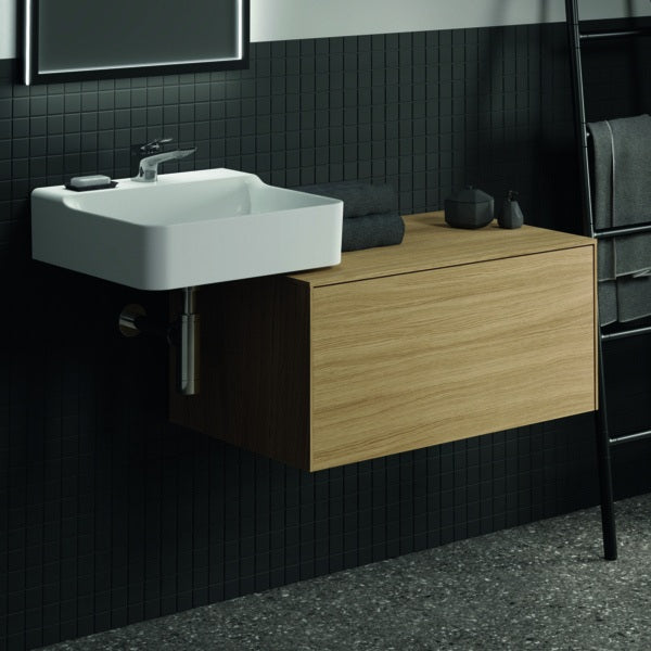 Ideal Standard Conca Waschtischunterschrank 802 mm, 1 Auszug, Push-Open & Softclose, Weiß Matt