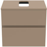 Ideal Standard Finesse Waschtischunterschrank 602 mm, 2 Auszüge, Greige matt, wandhängend