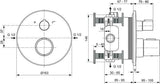 Ideal Standard Badethermostat UP Ceratherm T100, BS2, DIN EN 1717, Brushed Gold