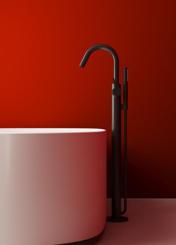 IDEAL STANDARD Joy Freistehende Wannenarmatur mit Stick-Handbrause 190mm in Brushed Gold