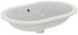 Ideal Standard Unterbauwaschtisch Connect, oval, 620x410 mm, Weiß, ohne Hahnloch, mit Überlauf