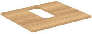 IDEAL STANDARD i.life B Waschtischplatte 602x507x18 mm Quarzgrau matt – mittiger Ausschnitt