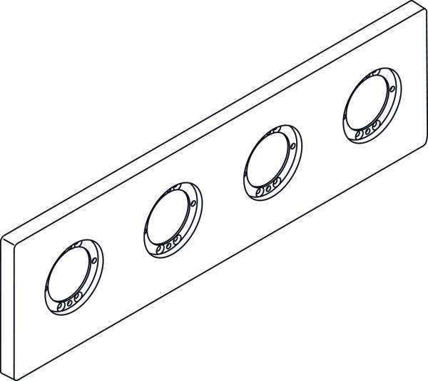 Ideal Standard Archimodule Rosette 1-Loch 100x100mm Chrom – quadratische Armaturenrosette