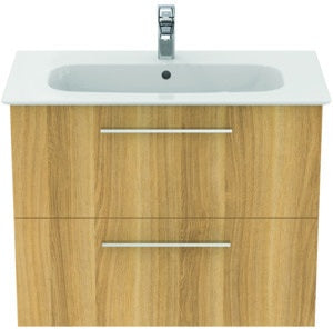 Ideal Standard i.life A Möbelpaket mit Waschtisch 80 cm und Unterschrank, Weiß matt, Chrom Griff