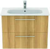 Ideal Standard i.life A Möbelpaket mit Waschtisch 80 cm und Unterschrank, Weiß matt, Chrom Griff