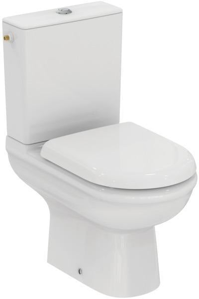 Ideal Standard Stand-WC-Kombipaket Exacto, spülrandlos, mit Softclosing, 360x625x780 mm, Weiß