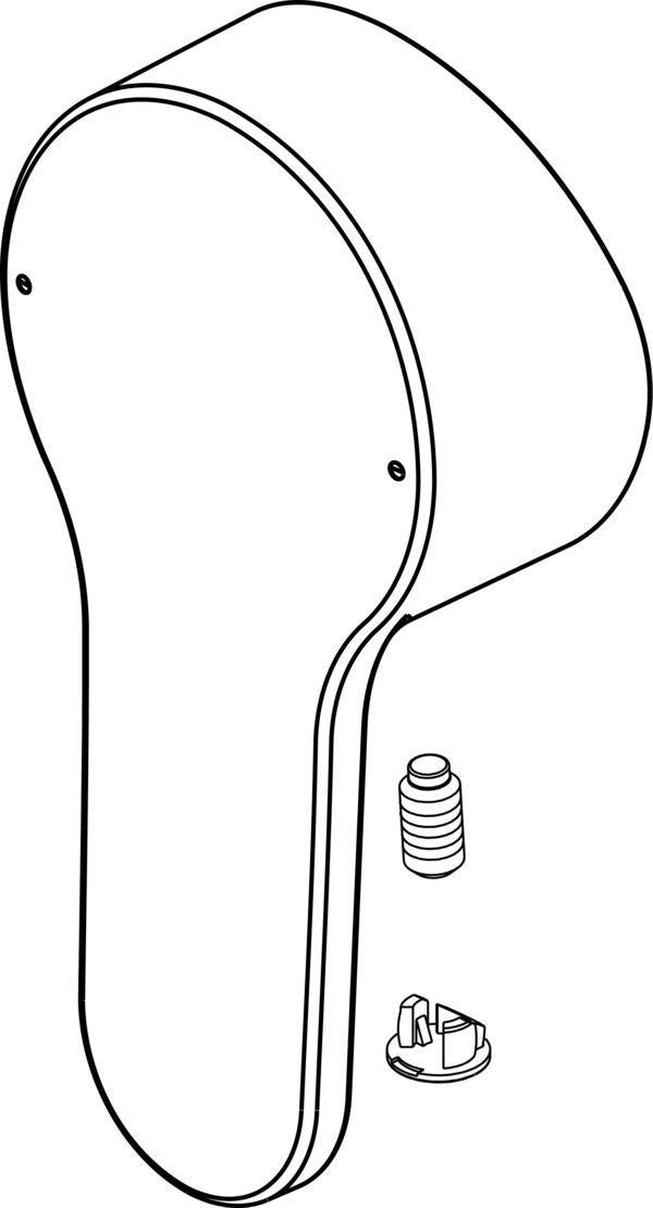 Ideal Standard IS Griff Cerafine O W/Logo IS Ring Silk Black – Hebelgriff für Armaturen
