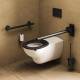 Ideal Standard IOM Bürstengarnitur wandhängend Silk Black Mattglas