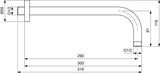 Ideal Standard Idealrain Wandanschluss 300 mm Chrom – Aufputz Kopfbrauseanschluss mit Rosette