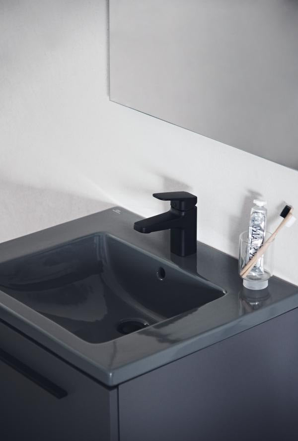 Ideal Standard Ceraplan Waschtischarmatur H75 mit Ablaufgarnitur, Ausladung 104 mm, Chrom
