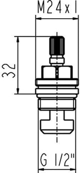 JADO Keramik-Oberteil G3/4 rechtsschließend H960001NU von Ideal Standard