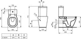 Ideal Standard Standtiefspül-WC Connect 365x665x400 mm Weiß, Abgang waagerecht