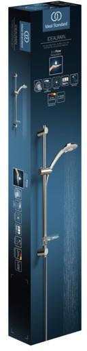 Ideal Standard Idealrain Brausekombination 600 mm mit 3-Funktionshandbrause, Chrom