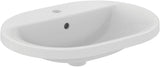 IDEAL STANDARD Connect Einbauwaschtisch oval 620 mm mit Ideal Plus Beschichtung