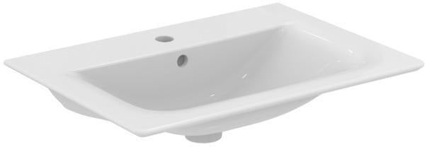 Ideal Standard Möbelwaschtisch Connect Air 640x460x165mm 1 Hahnloch mit Überlauf Weiß