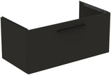Ideal Standard i.life B Badmöbelset 140 cm – 1 Auszug, 1 offenes Fach, Gr. Schwarz/Weiß matt