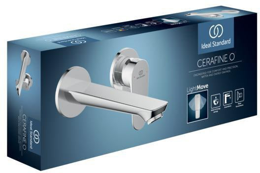 Ideal Standard Cerafine O Wand-Waschtischarmatur 224 mm Silk Black – Einhandhebelmischer