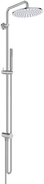 Ideal Standard Duschsystem Ceratwist T25 M – ohne Armatur, mit Stick-Handbrause und runder Kopfbrause, Chrom