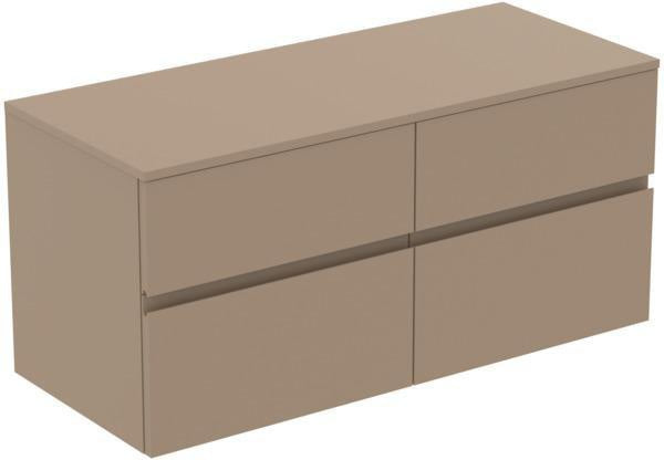 Ideal Standard Finesse Waschtischunterschrank 1202 mm, 4 Auszüge, Greige Matt, wandhängend