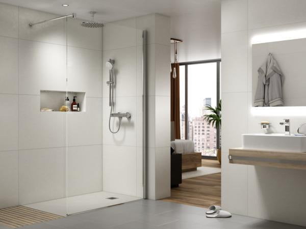 Ideal Standard Edge Waschtischarmatur Slim Chrom 5 l/min mit Ablaufgarnitur 120 mm Ausladung