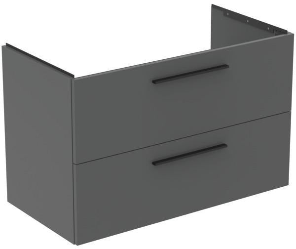 IDEAL STANDARD i.life B Möbelwaschtischunterschrank 1000 mm Weiß Matt, 2 Auszüge, Siphon links