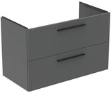 IDEAL STANDARD i.life B Möbelwaschtischunterschrank 1000 mm Weiß Matt, 2 Auszüge, Siphon links