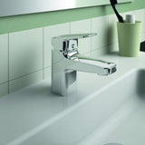 Ideal Standard Ceraplan Waschtischarmatur H90, 124 mm Ausladung, BlueStart, Chrom, ohne Ablaufgarnitur