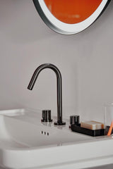 Ideal Standard Joy 3-Loch Waschtischarmatur in Brushed Gold mit Ablaufgarnitur, 127 mm Ausladung